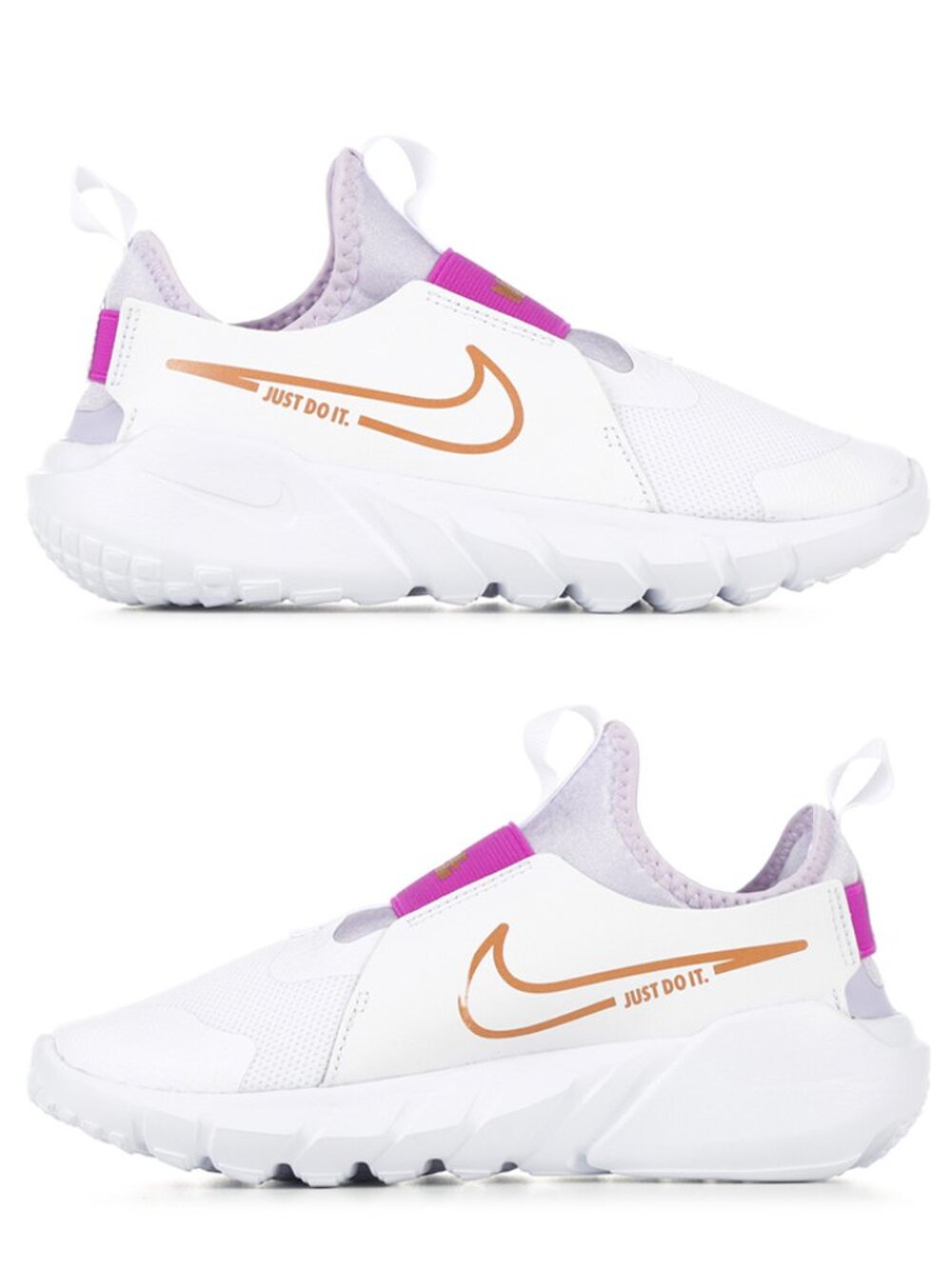 2/$40 💥🆕 Nike Flex Runner 2 White Violet Frost Slip-on Shoe | Size 6C | 7332 - Picture 3 of 6